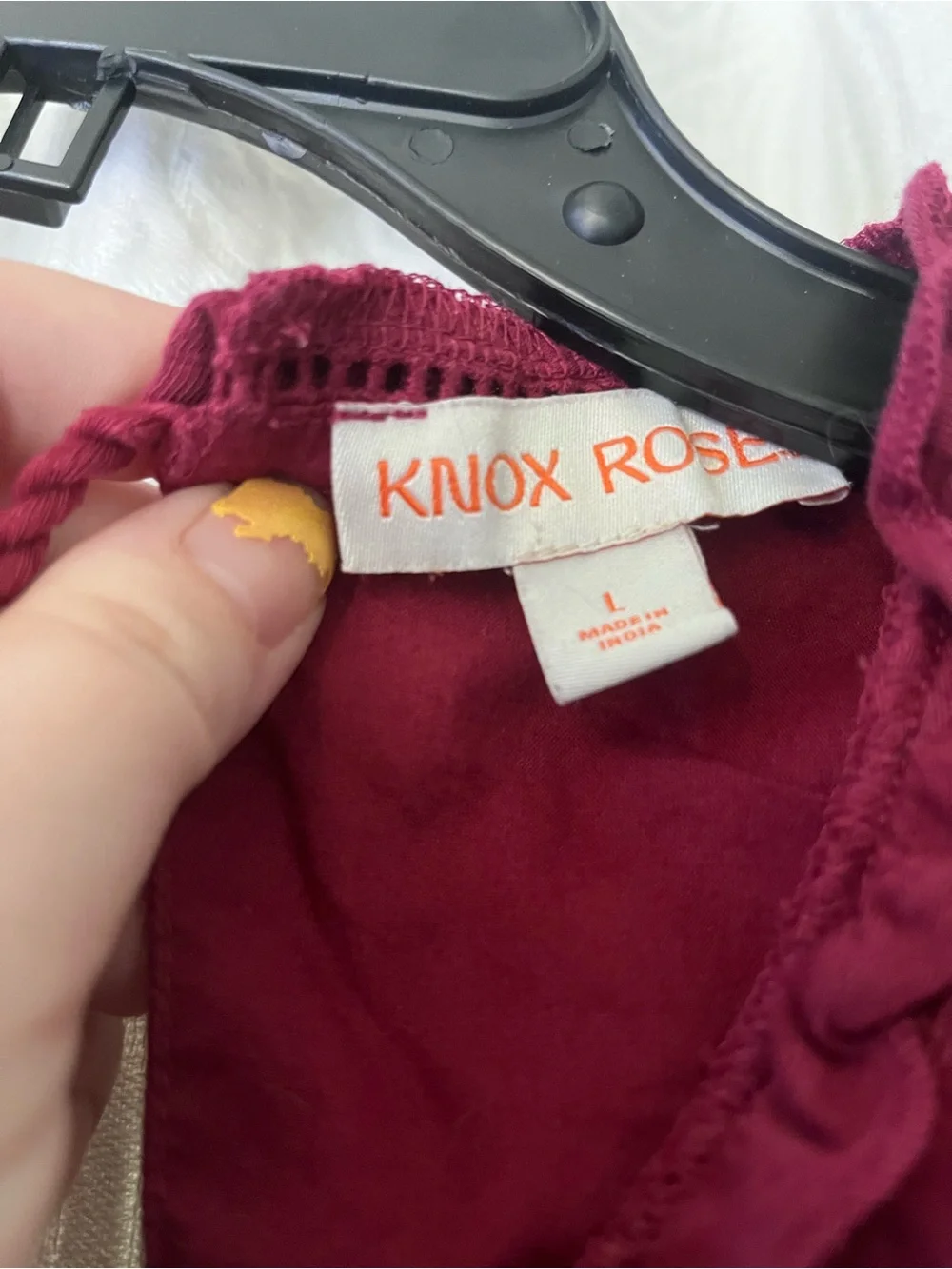Knox Rose Deep Berry Sleeveless Top - Picture 2 of 3